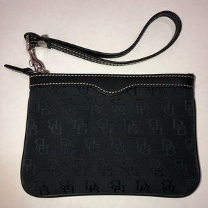 Dooney & Bourke Black Monogram Wristlet Purse